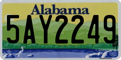 AL license plate 5AY2249