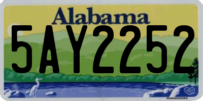 AL license plate 5AY2252