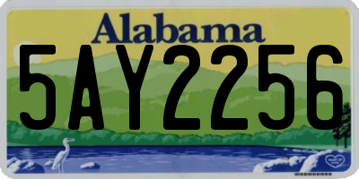 AL license plate 5AY2256