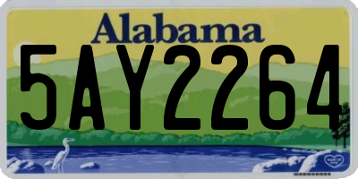 AL license plate 5AY2264