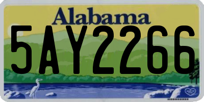 AL license plate 5AY2266