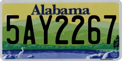 AL license plate 5AY2267