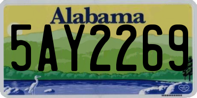 AL license plate 5AY2269