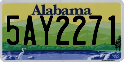 AL license plate 5AY2271