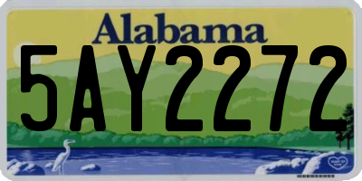 AL license plate 5AY2272