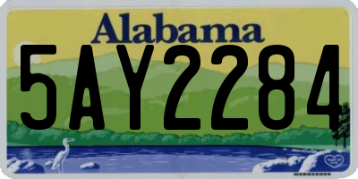 AL license plate 5AY2284