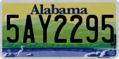 AL license plate 5AY2295