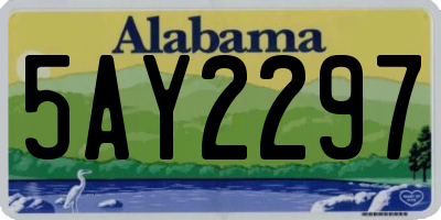AL license plate 5AY2297