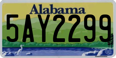 AL license plate 5AY2299