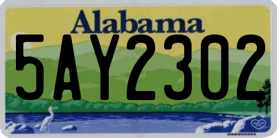 AL license plate 5AY2302