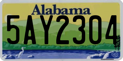 AL license plate 5AY2304