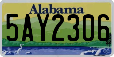AL license plate 5AY2306