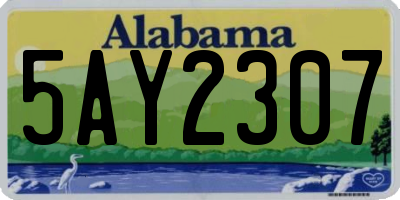 AL license plate 5AY2307