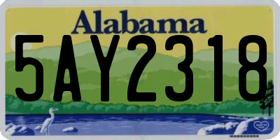 AL license plate 5AY2318