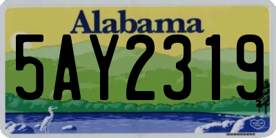 AL license plate 5AY2319