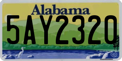 AL license plate 5AY2320