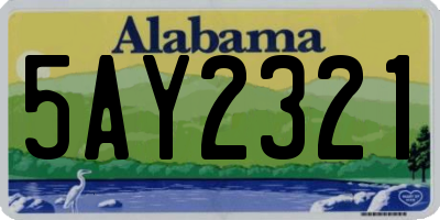 AL license plate 5AY2321
