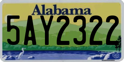 AL license plate 5AY2322
