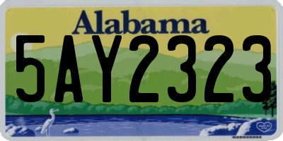AL license plate 5AY2323
