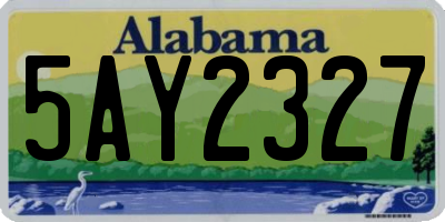 AL license plate 5AY2327