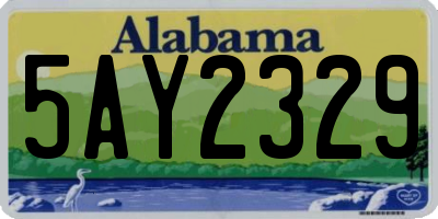 AL license plate 5AY2329