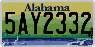 AL license plate 5AY2332