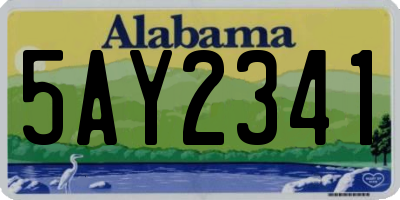 AL license plate 5AY2341