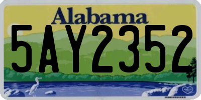 AL license plate 5AY2352
