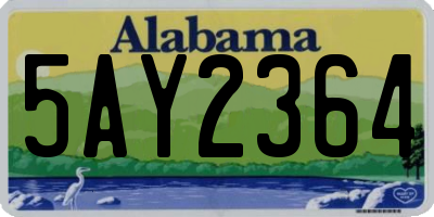 AL license plate 5AY2364