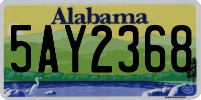 AL license plate 5AY2368