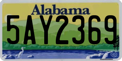 AL license plate 5AY2369