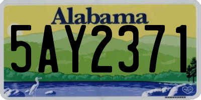 AL license plate 5AY2371