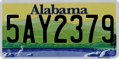 AL license plate 5AY2379