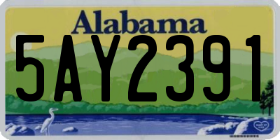 AL license plate 5AY2391