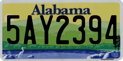 AL license plate 5AY2394