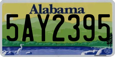 AL license plate 5AY2395