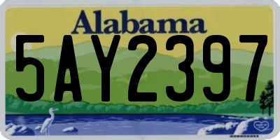 AL license plate 5AY2397