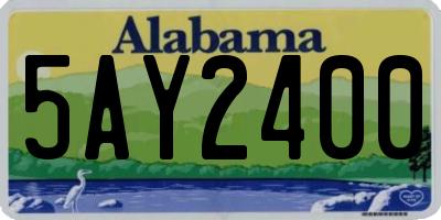 AL license plate 5AY2400