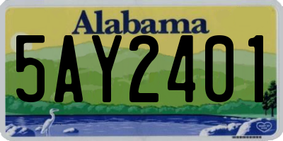AL license plate 5AY2401