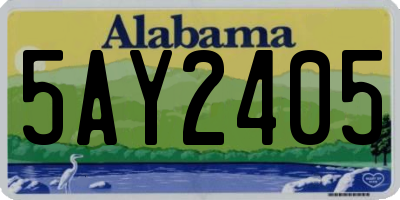 AL license plate 5AY2405
