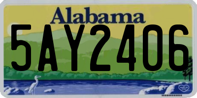 AL license plate 5AY2406