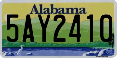 AL license plate 5AY2410
