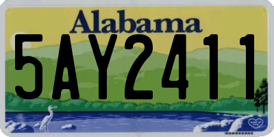 AL license plate 5AY2411