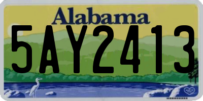 AL license plate 5AY2413