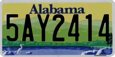 AL license plate 5AY2414