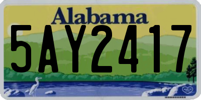 AL license plate 5AY2417