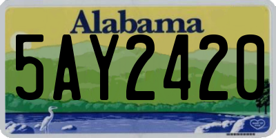 AL license plate 5AY2420
