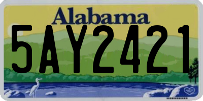 AL license plate 5AY2421