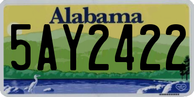 AL license plate 5AY2422