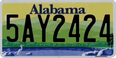 AL license plate 5AY2424